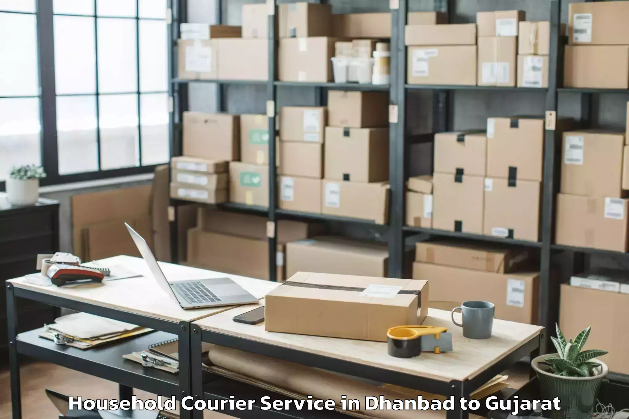 Book Dhanbad to Kandla Household Courier Online